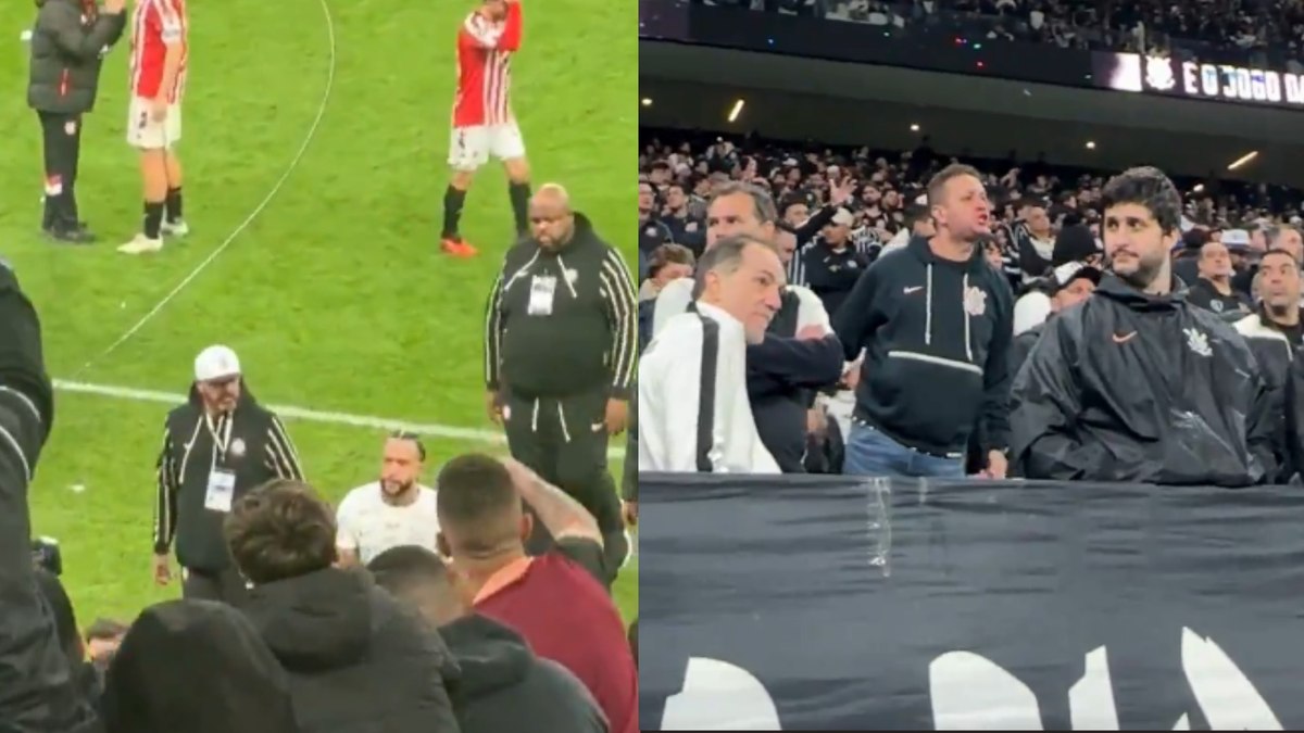 Torcida do Corinthians xinga e pede saída de Memphis Depay