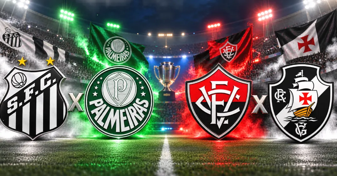 COPA DO BRASIL: Palmeiras e Vasco defendem vantagens