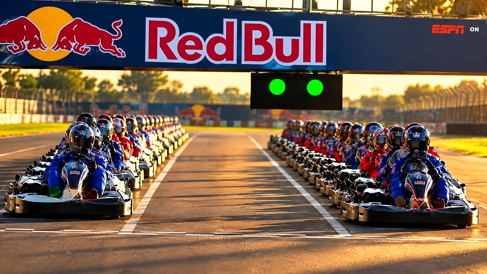 No kart, Max Verstappen largou em último contra 100 pilotos em Silverstone e precisou de só uma volta para eliminar mais de 60 deles