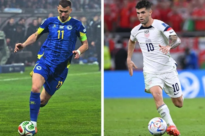 Com Pulisic e Džeko, Estados Unidos e Bósnia fazem duelo no mata